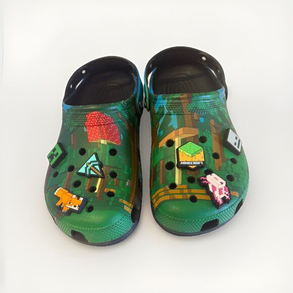 Crocs Minecraft Classic Clog Men\'s Slippers Green 2 M7 W9 main image 7